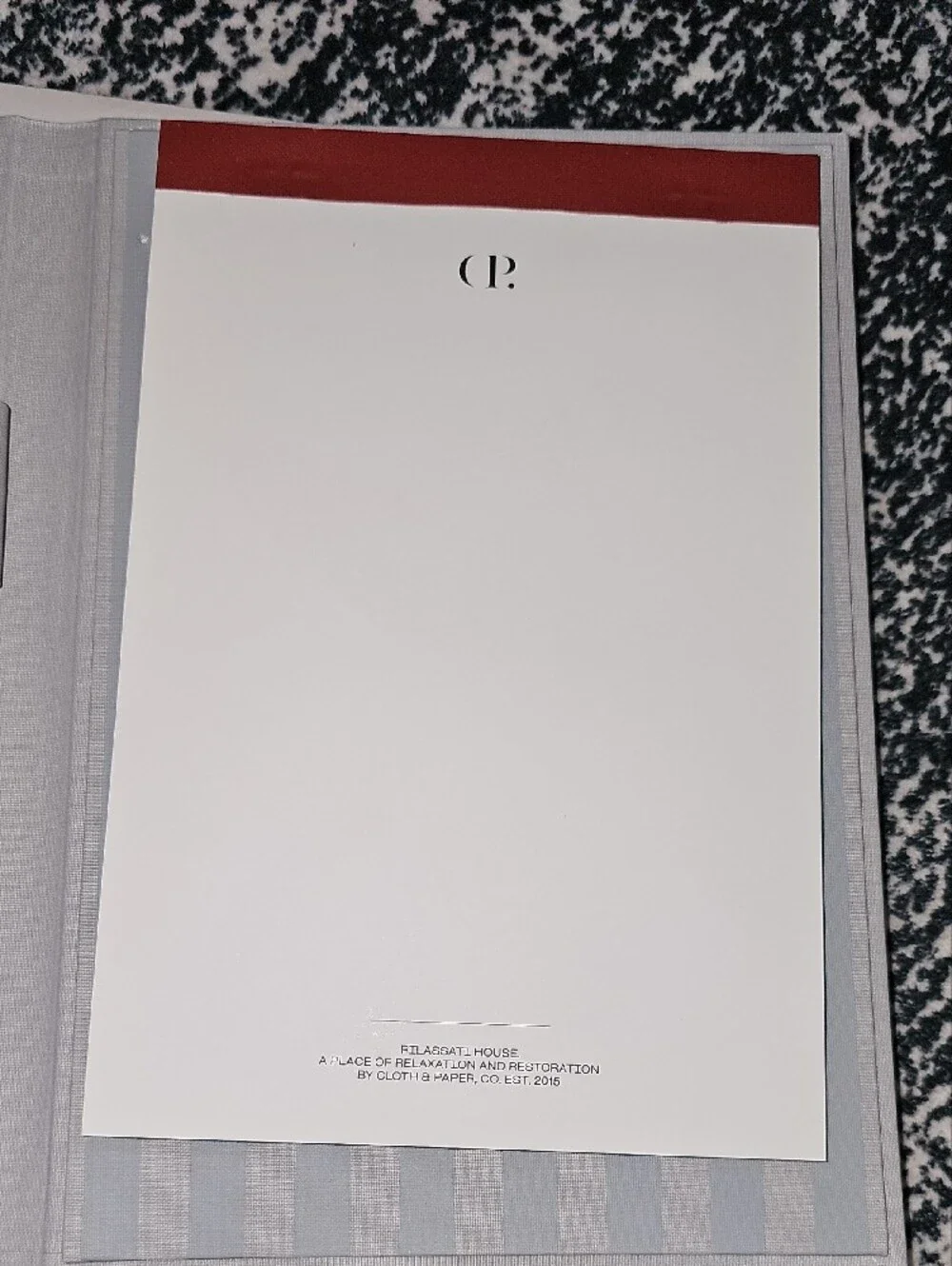 RILA SATI Silver Notebook / Folder Cloth And Paper Collab